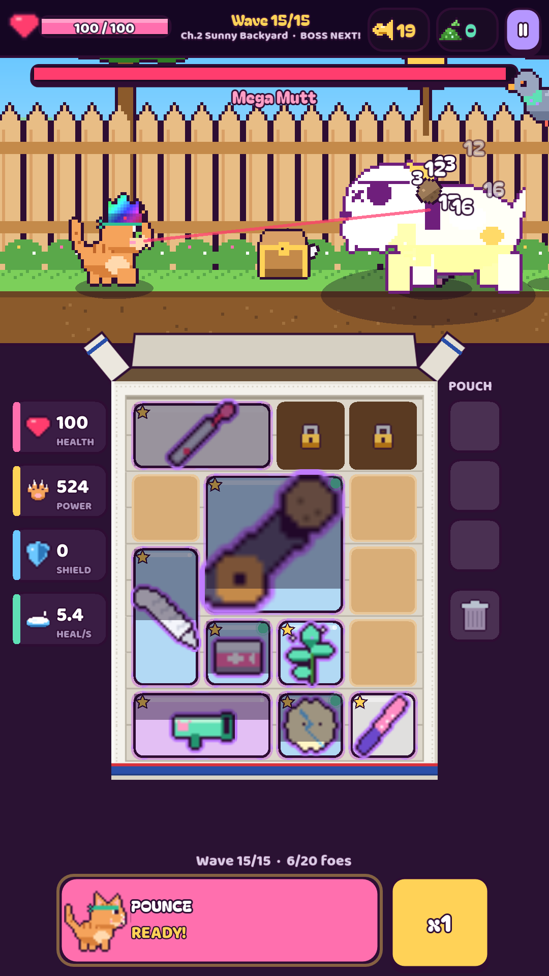 Cat Tower Chaos boss battle screenshot